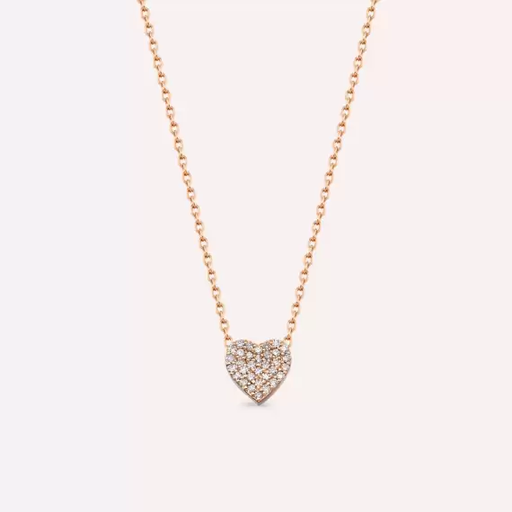 Love 0.15 CT Diamond Rose Gold Necklace - 1