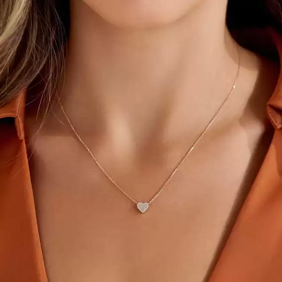 Love 0.15 CT Diamond Rose Gold Necklace - 5