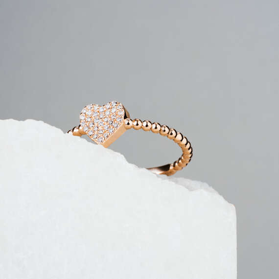 Love 0.15 CT Diamond Rose Gold Ring - 2