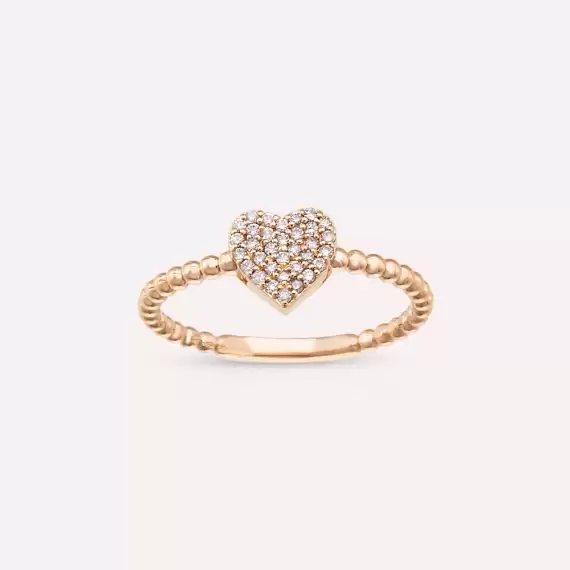 Love 0.15 CT Diamond Rose Gold Ring - 3