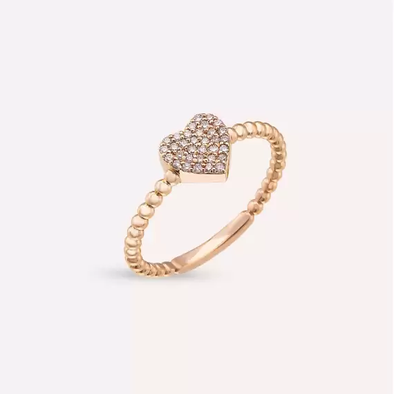 Love 0.15 CT Diamond Rose Gold Ring - 1