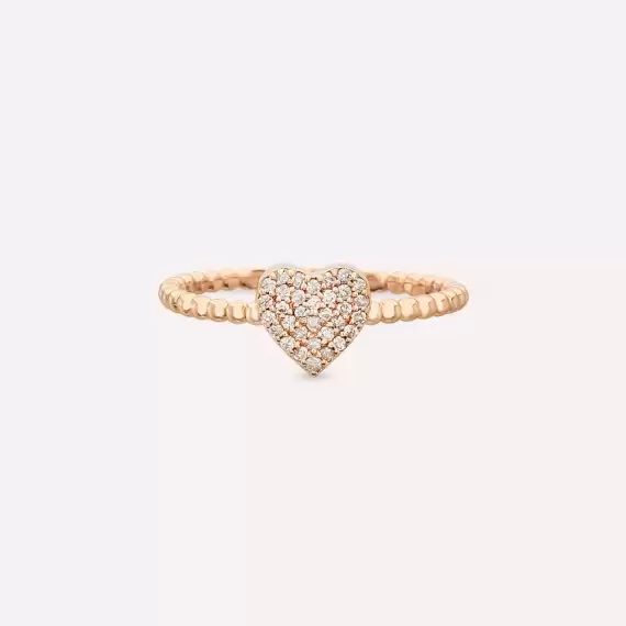 Love 0.15 CT Diamond Rose Gold Ring - 5