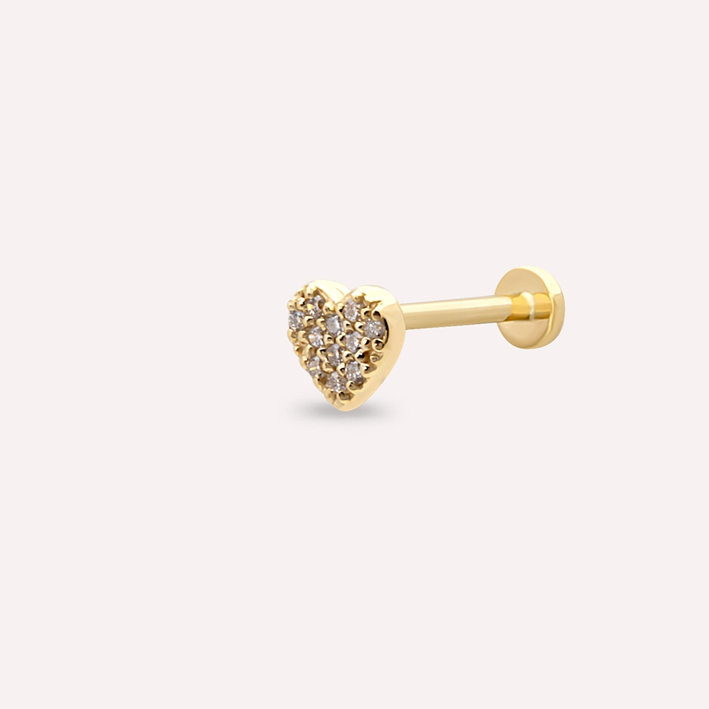 Love Diamond Yellow Gold Piercing - 1