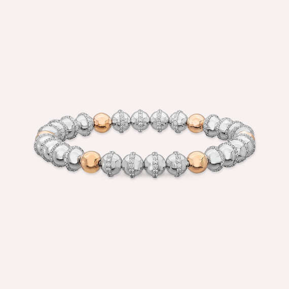 Lulu 4.00 CT Diamond White and Rose Gold Bracelet - 1