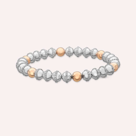 Lulu 4.00 CT Diamond White and Rose Gold Bracelet - 3