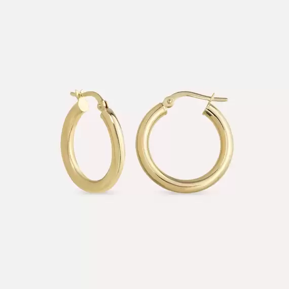 Lupe Yellow Gold Hoop Earring - 2