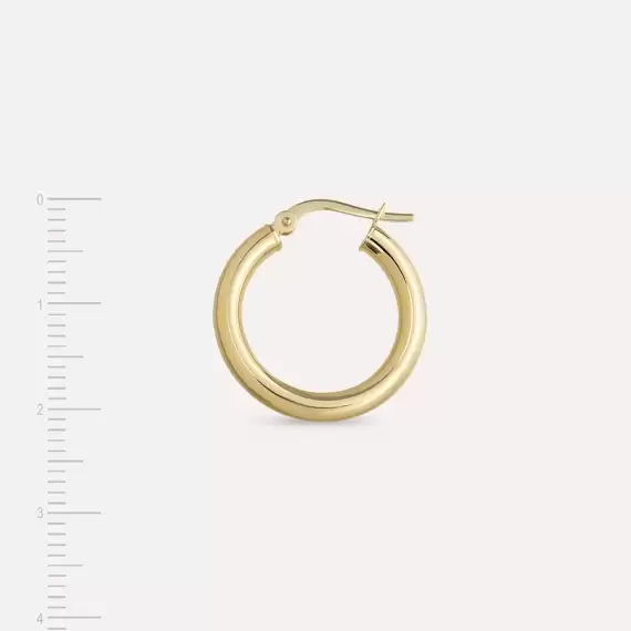 Lupe Yellow Gold Hoop Earring - 4