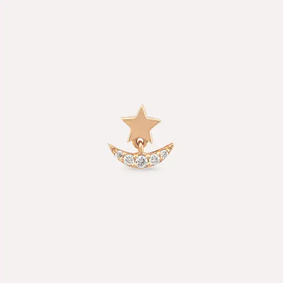 Luster Diamond Rose Gold Single Earring - 3