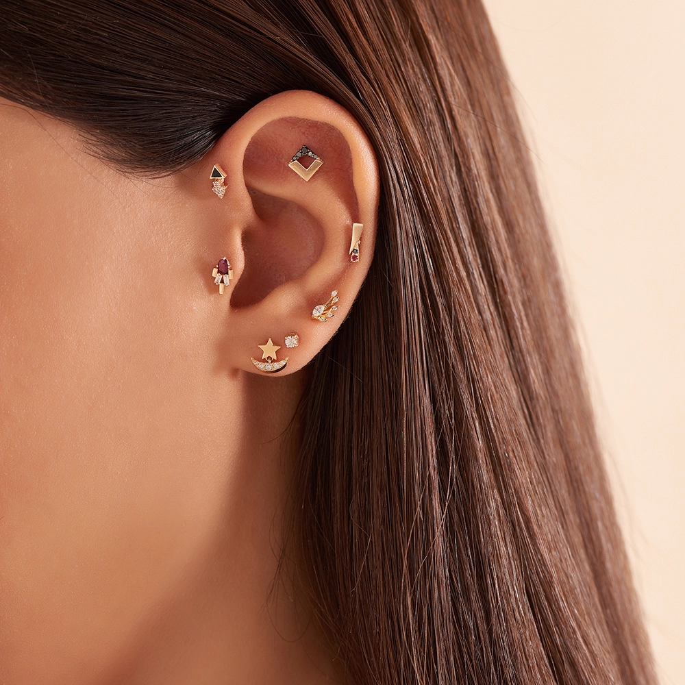 Luster Diamond Rose Gold Single Earring - 2