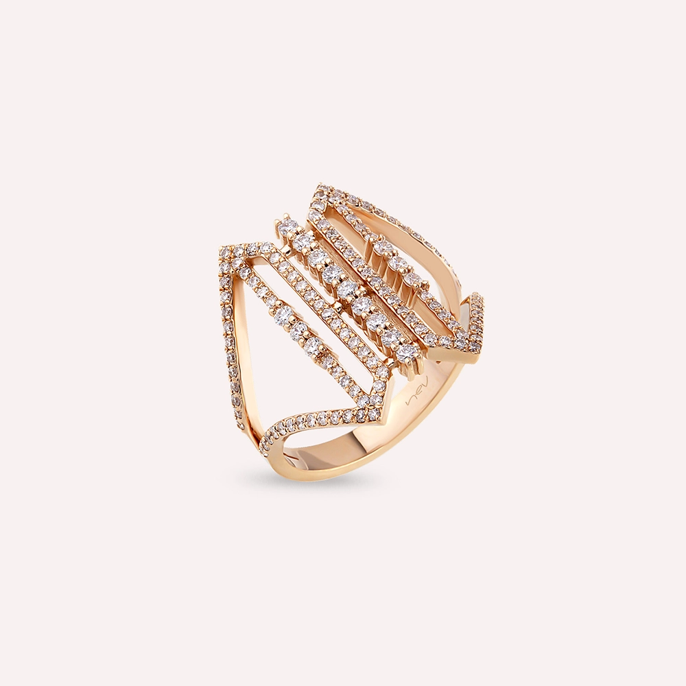 Madelyn 0.69 CT Diamond Rose Gold Ring - 3