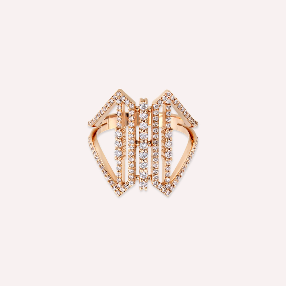 Madelyn 0.69 CT Diamond Rose Gold Ring - 4