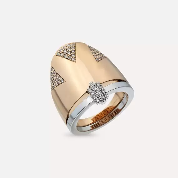 Maestosa 0.35 CT Diamond Rose Gold Ring - 4