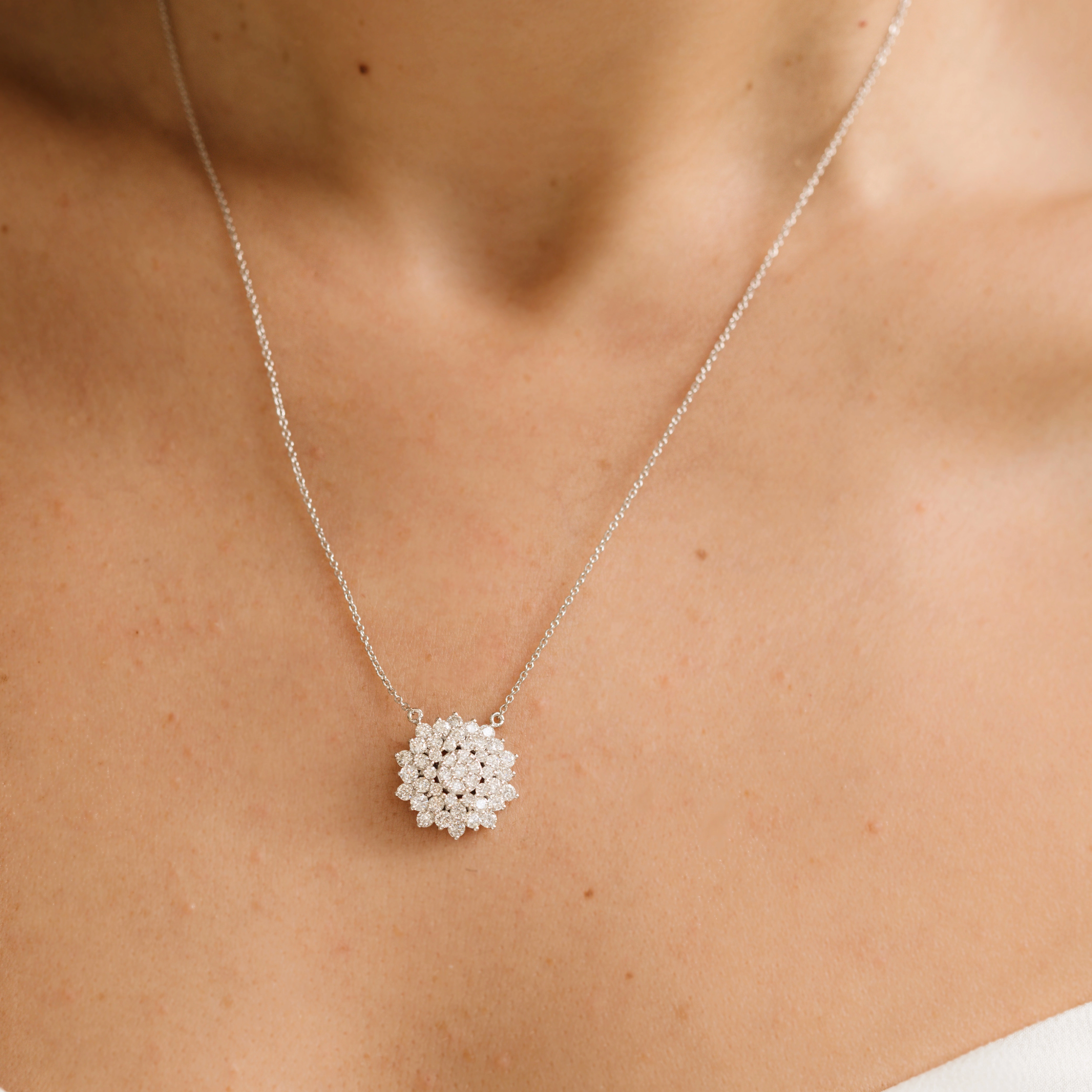 Maia 1.28 CT Pırlanta Taşlı Beyaz Altın Kolye - 2