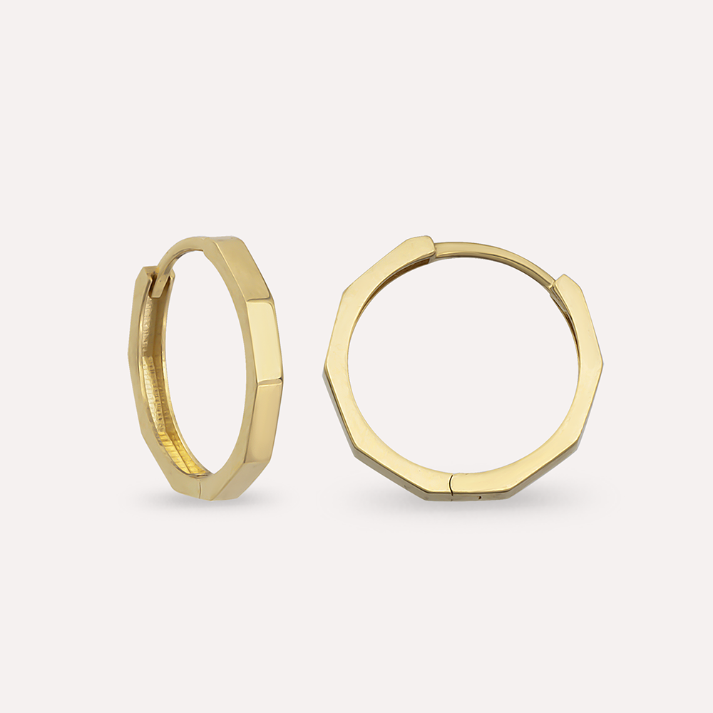 Mindy Yellow Gold Hoop Earring - 2