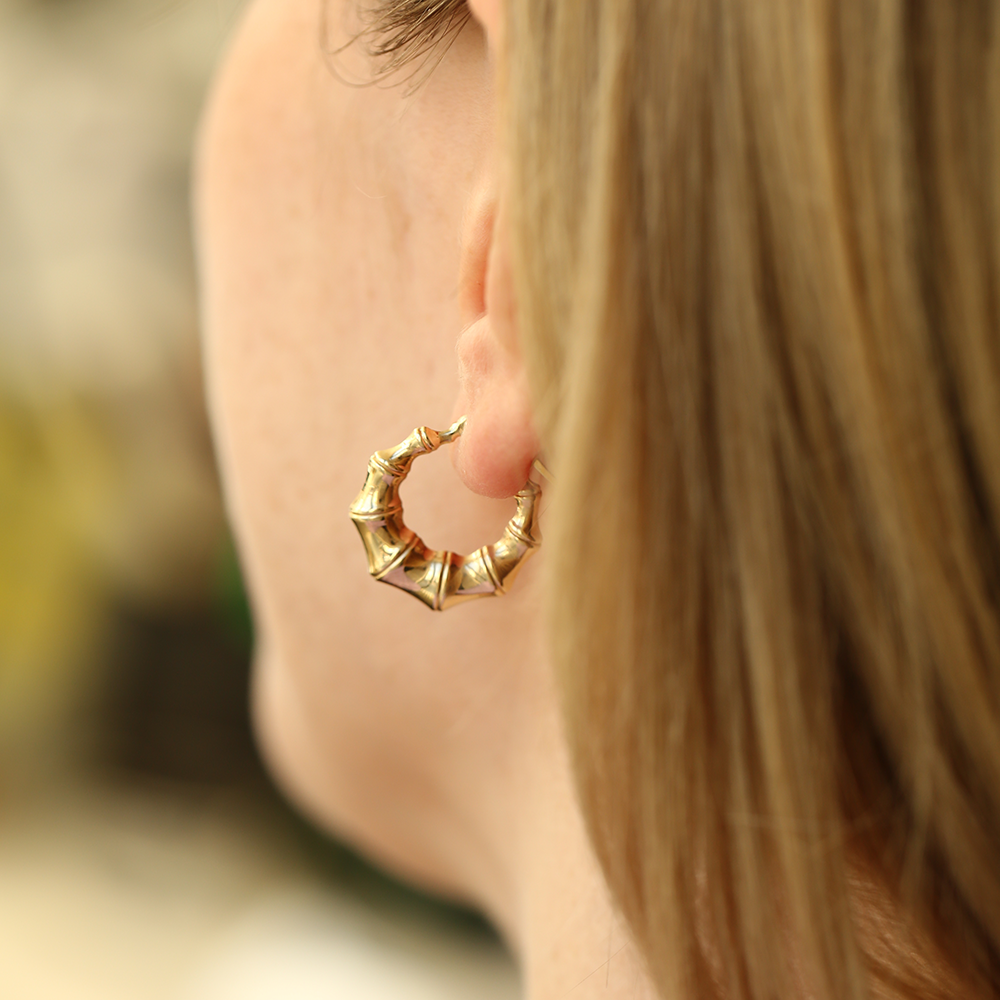 Mini Magni Yellow Gold Hoop Earring - 1