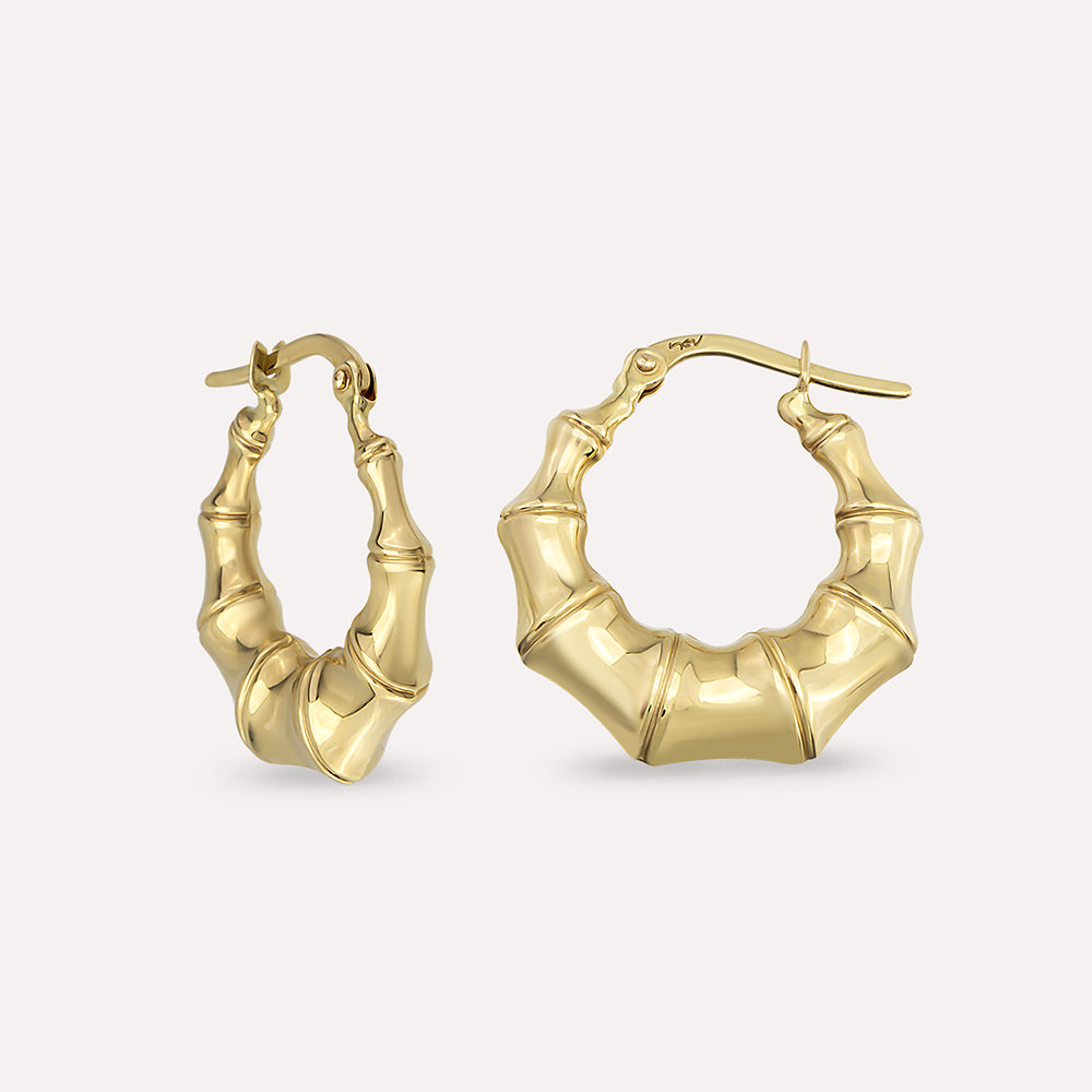 Mini Magni Yellow Gold Hoop Earring - 2