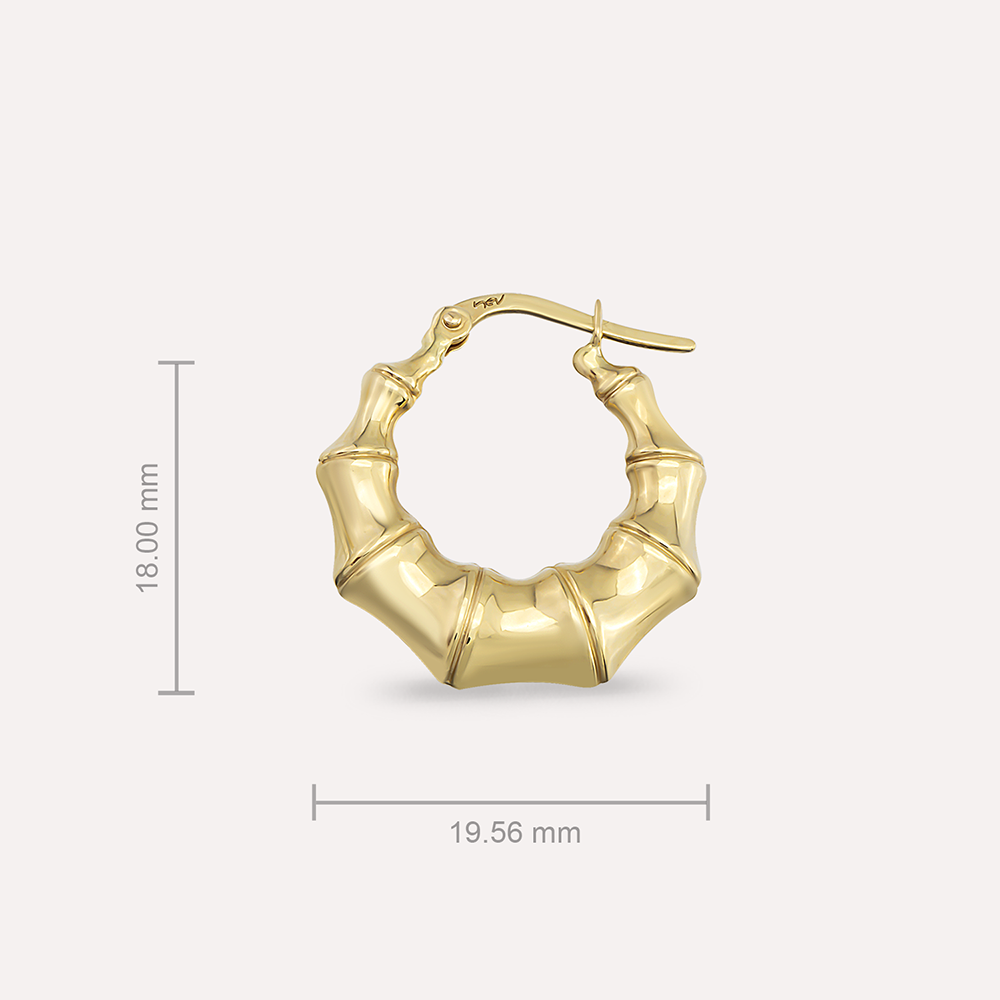 Mini Magni Yellow Gold Hoop Earring - 3