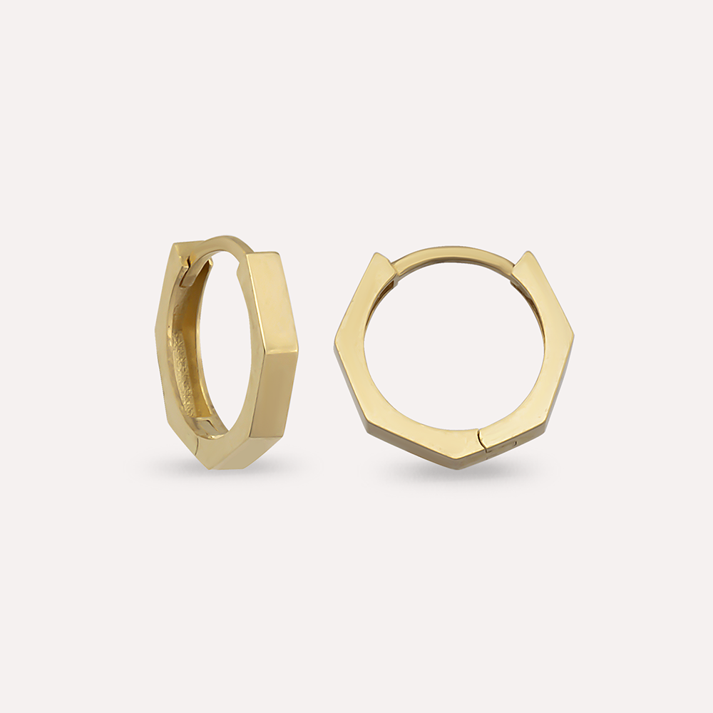 Mini Mindy Yellow Gold Hoop Earring - 1