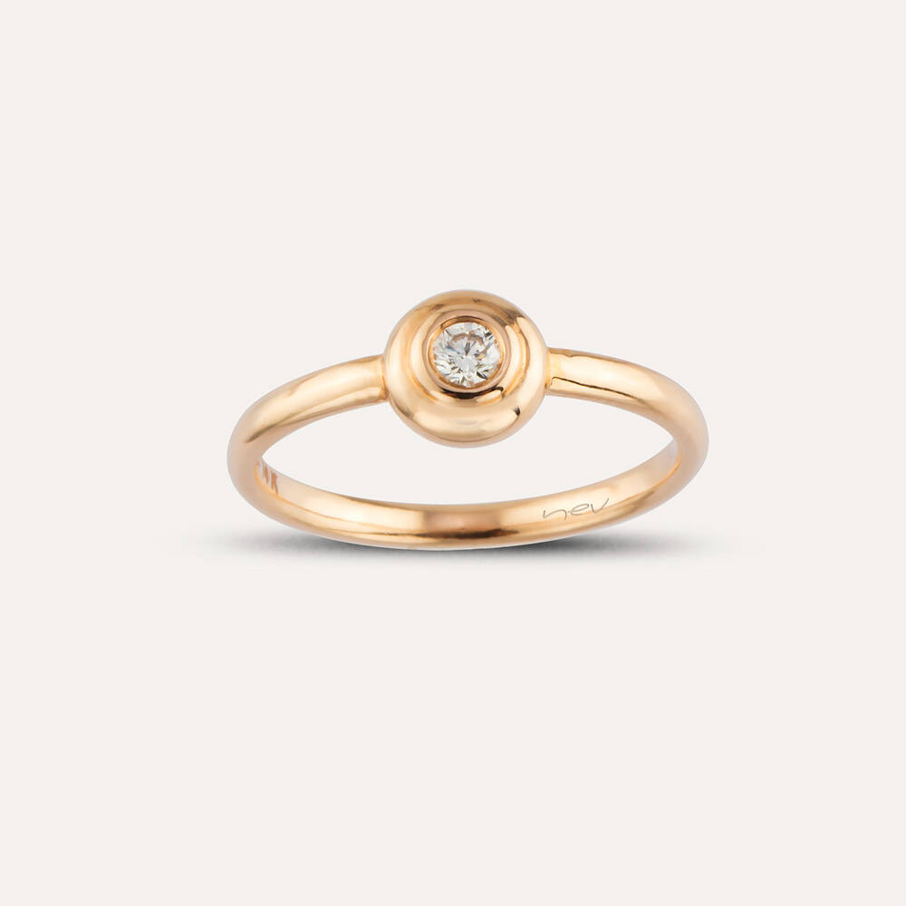 Nina 0.09 CT Diamond Rose Gold Ring