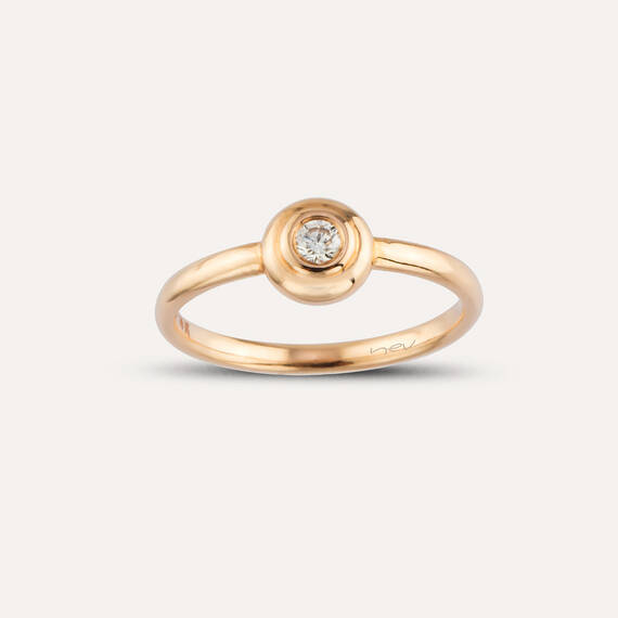 Nina 0.09 CT Diamond Rose Gold Ring - 3