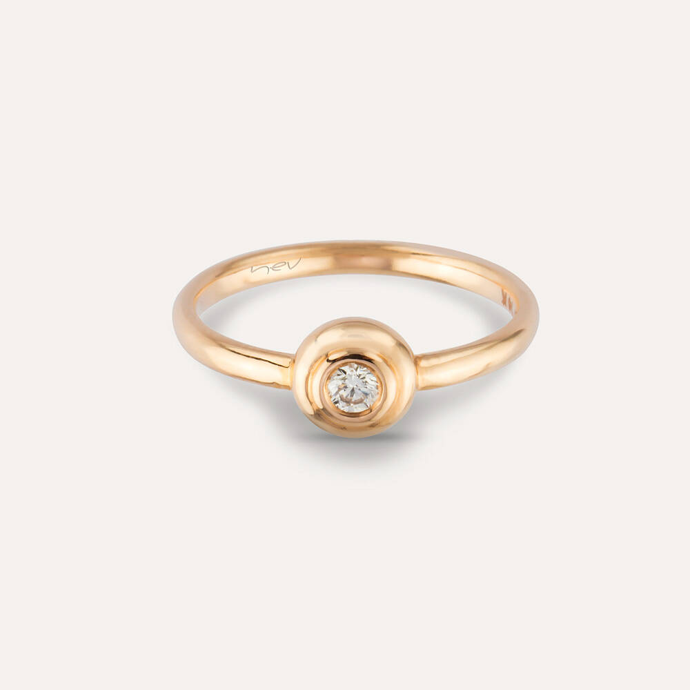 Nina 0.09 CT Diamond Rose Gold Ring