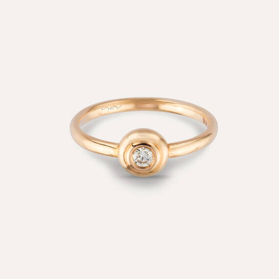 Nina 0.09 CT Diamond Rose Gold Ring - 4