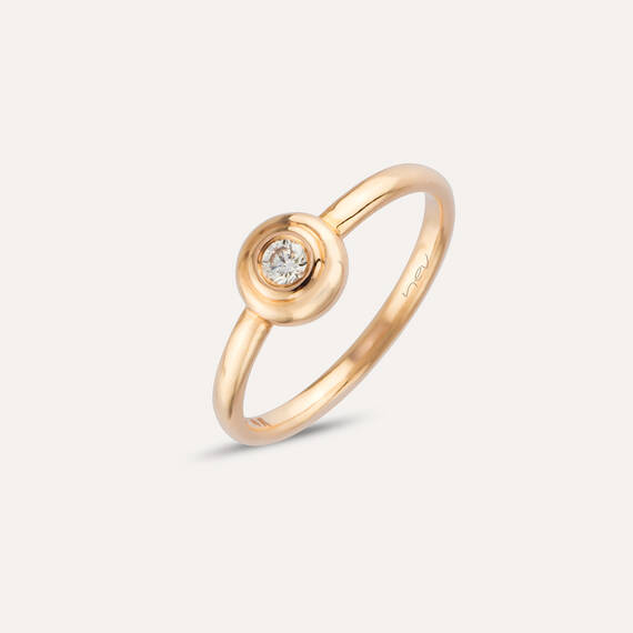 Nina 0.09 CT Diamond Rose Gold Ring - 2