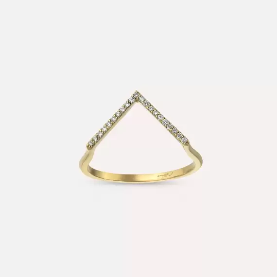 Minimal Diamond Yellow Gold Ring - 2