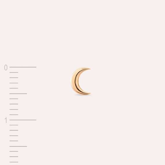 Minimal Moon Rose Gold Single Earring - 5