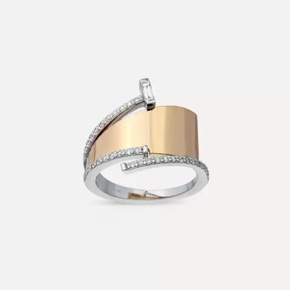 Molto Cool 0.37 CT Baguette Cut Diamond Rose Gold Ring - 3