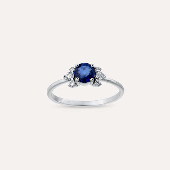 Morgan 0.67 CT Sapphire and Diamond White Gold Ring - 3
