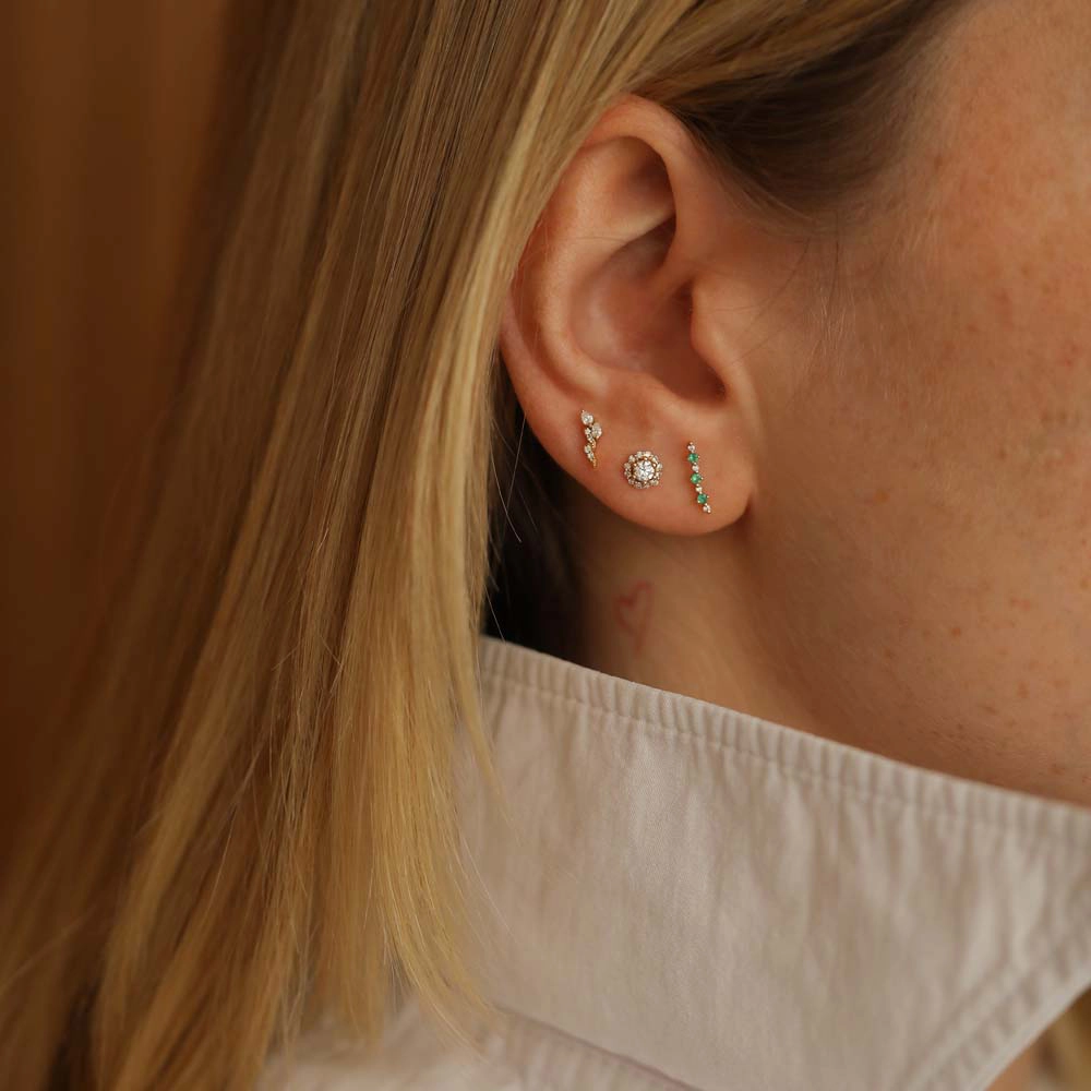 Myra Pear Cut Diamond Rose Gold Single Earring - 2