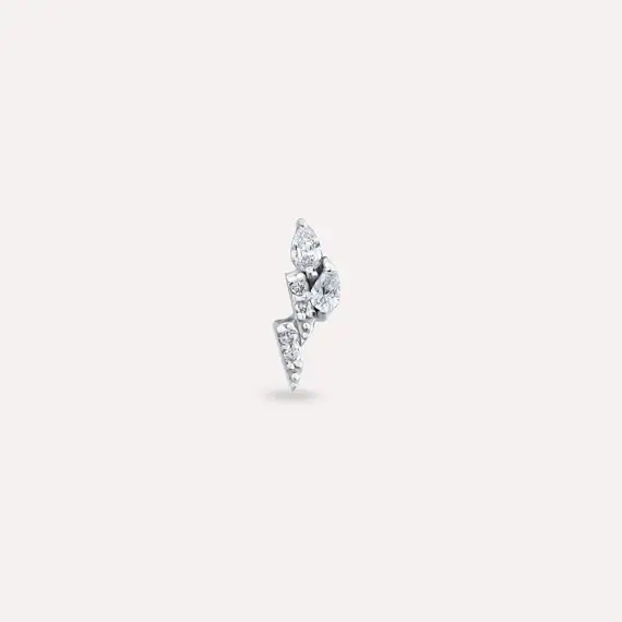 Myra Pear Cut Diamond White Gold Single Earring - 3