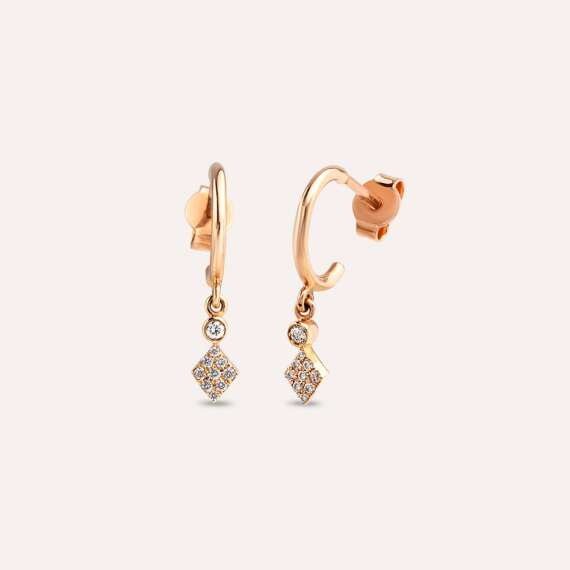 Myth Diamond Rose Gold Earring - 1