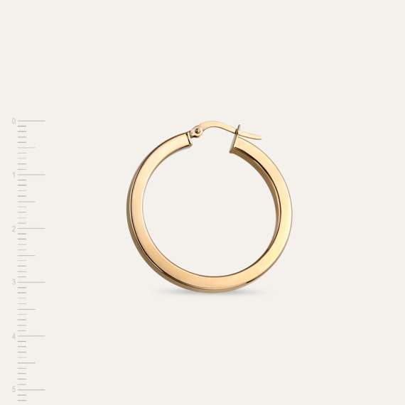 Noble Grand Yellow Gold Hoop Earring - 4