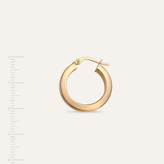 Noble Yellow Gold Hoop Earring - 4