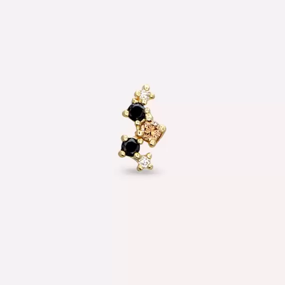 Noct Black Diamond Yellow Gold Piercing - 5