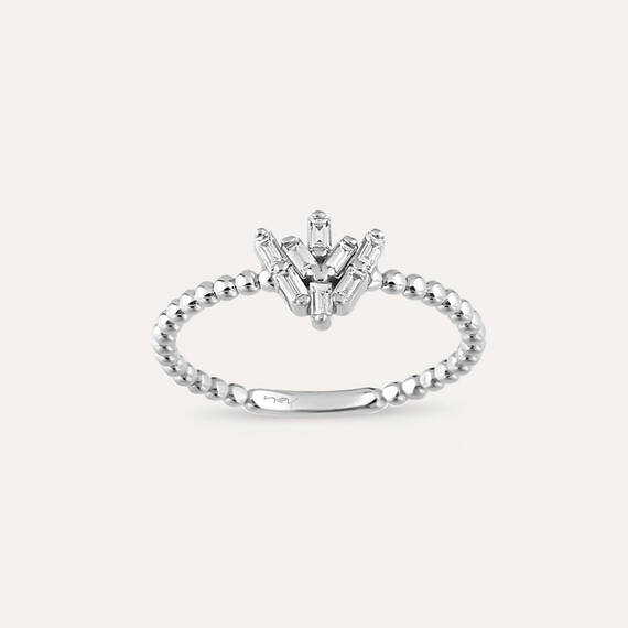 Nova 0.17 CT Baguette Cut Diamond White Gold Ring - 1