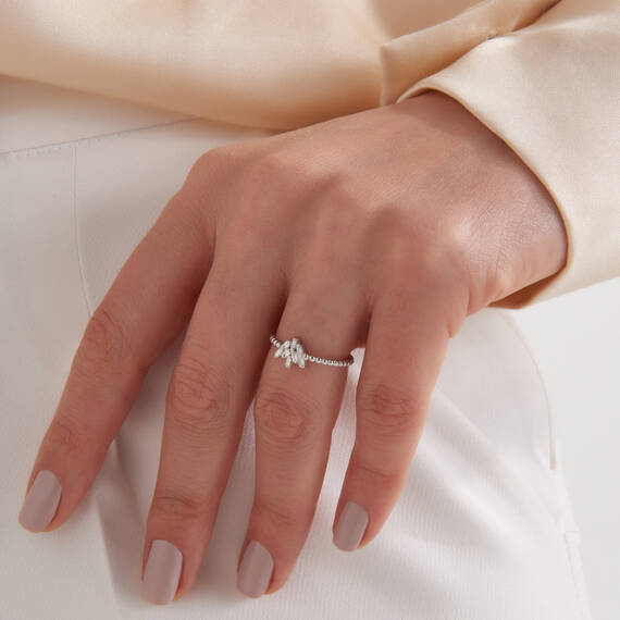 Nova 0.17 CT Baguette Cut Diamond White Gold Ring - 3