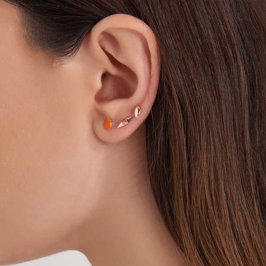 Rose shaped clearance gold earrings