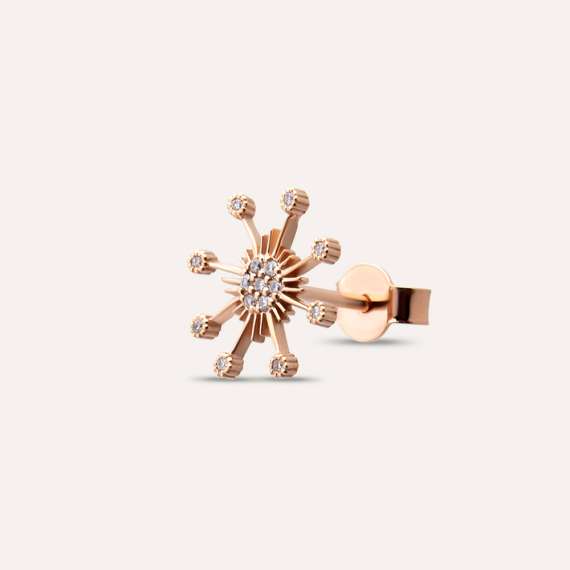 Orbit 0.05 CT Diamond Rose Gold Single Earring - 2