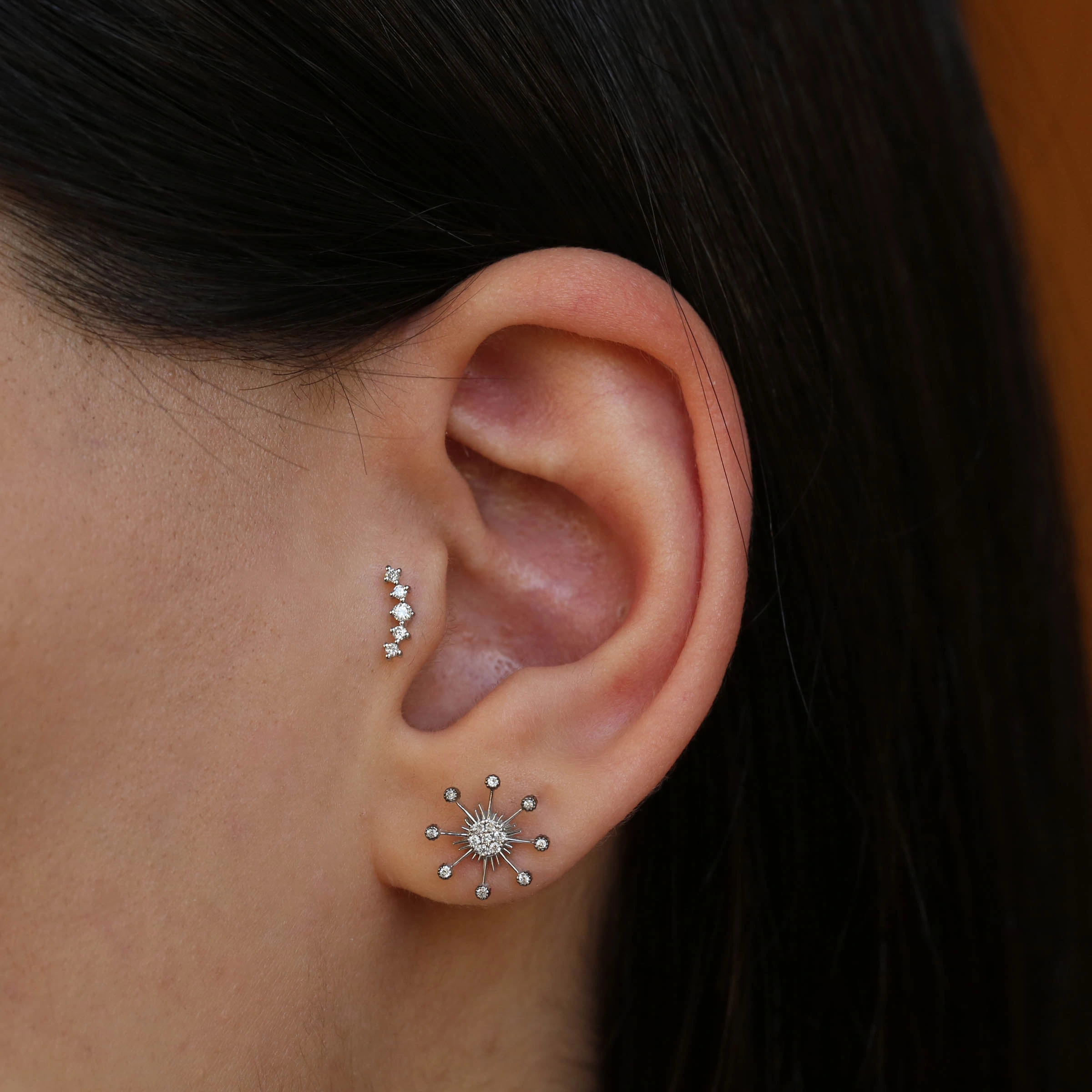 Orbit 0.05 CT Diamond Single Earring - 2