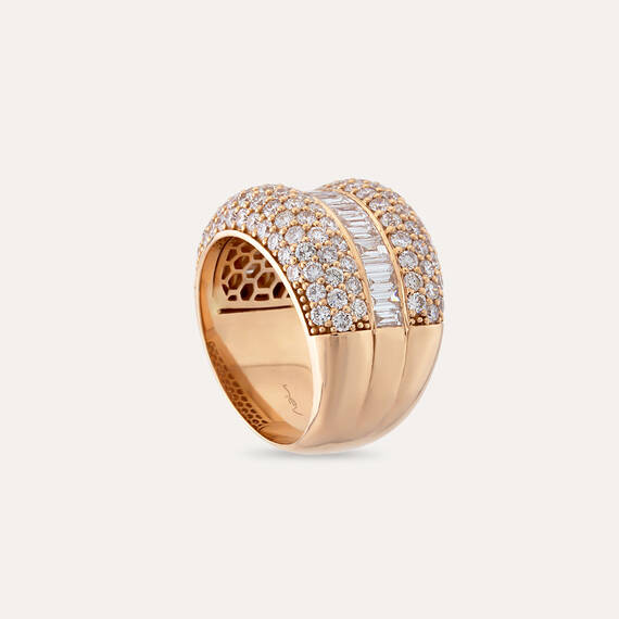 Peitho 3.25 CT Baguette Cut Diamond Rose Gold Ring - 6