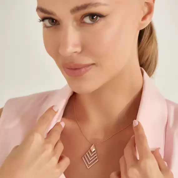 Phantom 0.52 CT Diamond Rose Gold Necklace - 2