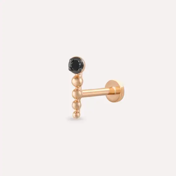 Point Black Diamond Rose Gold Piercing - 1