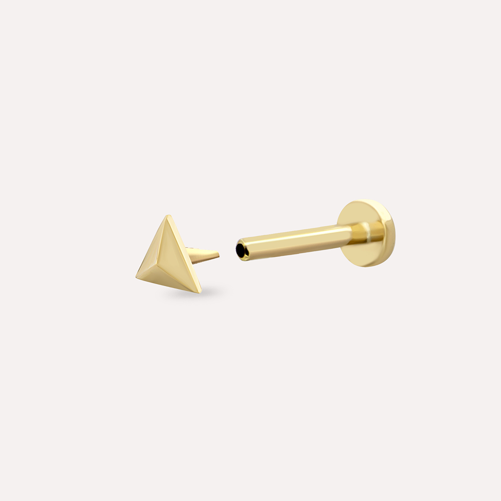 Piramit Yellow Gold Piercing - 4