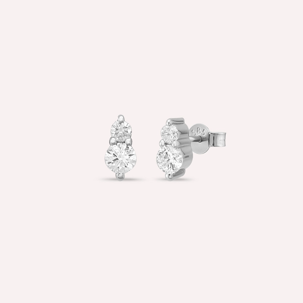 Pix 0.38 CT Diamond White Gold Earring - 1