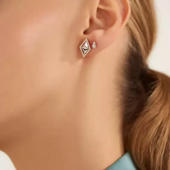 Pix Mini 0.22 CT Diamond Rose Gold Earring - 2