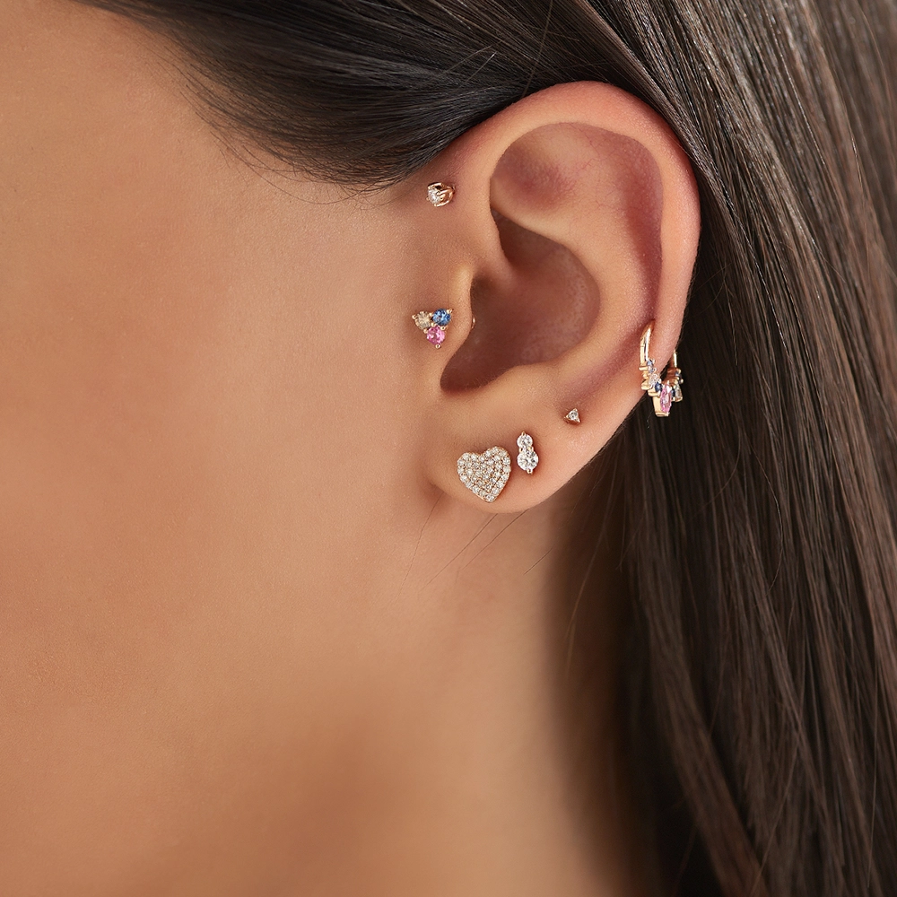 Pix Mini 0.22 CT Diamond Rose Gold Earring - 3