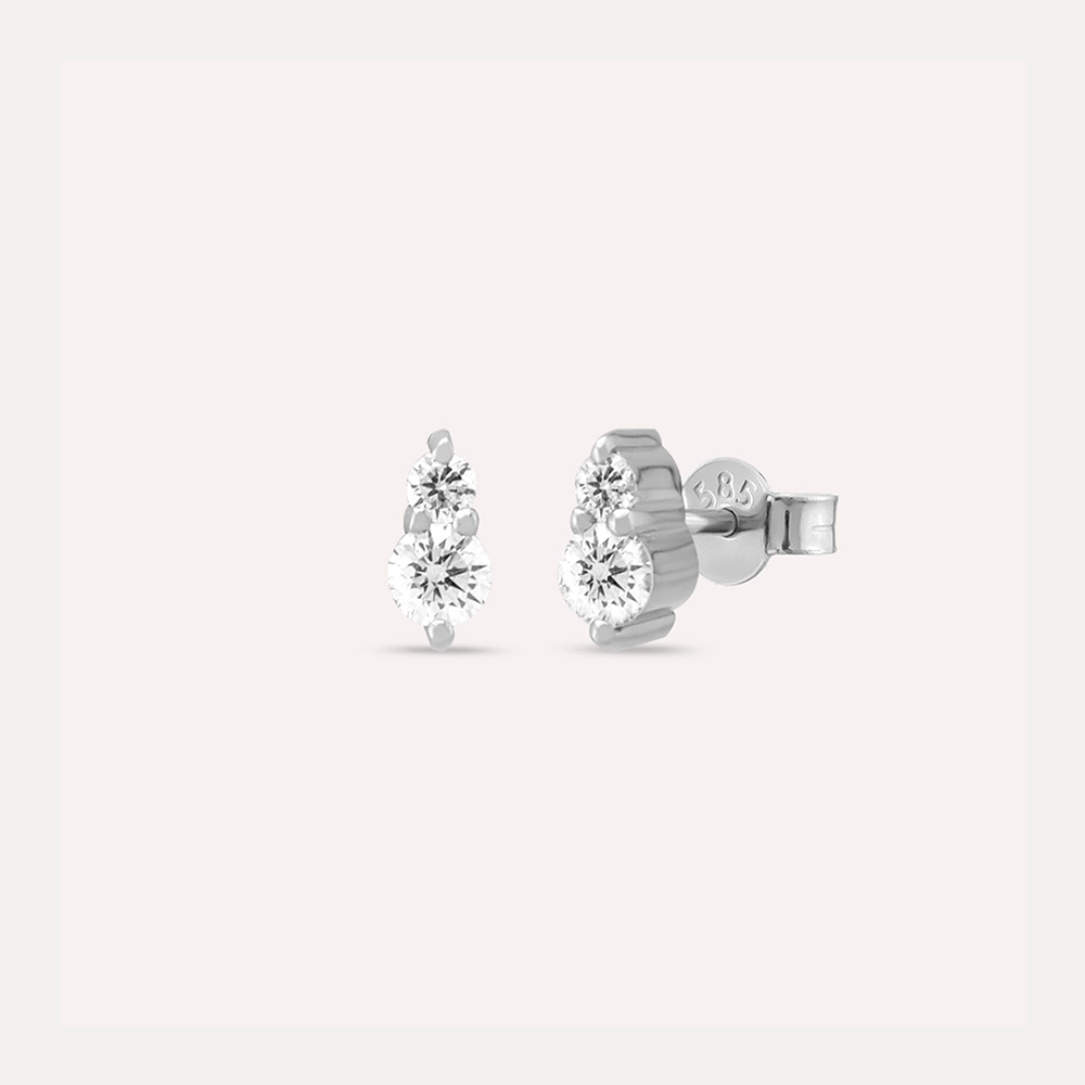Pix Mini 0.22 CT Diamond White Gold Earring - 1